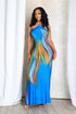 Murmur Starfish Detail Print Maxi Dress